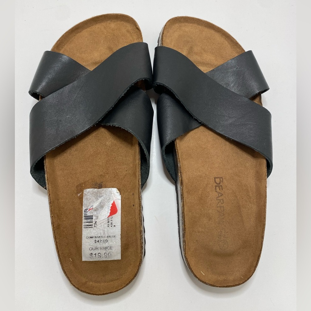 Bearpaw Margarita Black Sandals Size 7